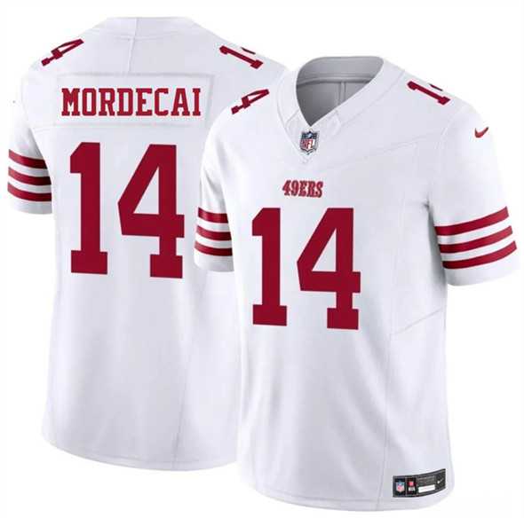 Men & Women & Youth San Francisco 49ers #14 Tanner Mordecai White 2025 F.U.S.E. Vapor Untouchable Limited Stitched Jersey